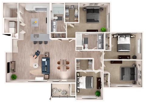 D1 Floor Plan at Zera at Reed Crossing